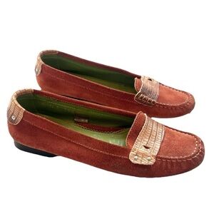 Fieramosca & Co Suede Leather Loafers Slip On Brown Vintage Women’s Size 7.5
